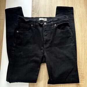Madewell Women's High Rise Skinny Black Jeans Size 29 Tall